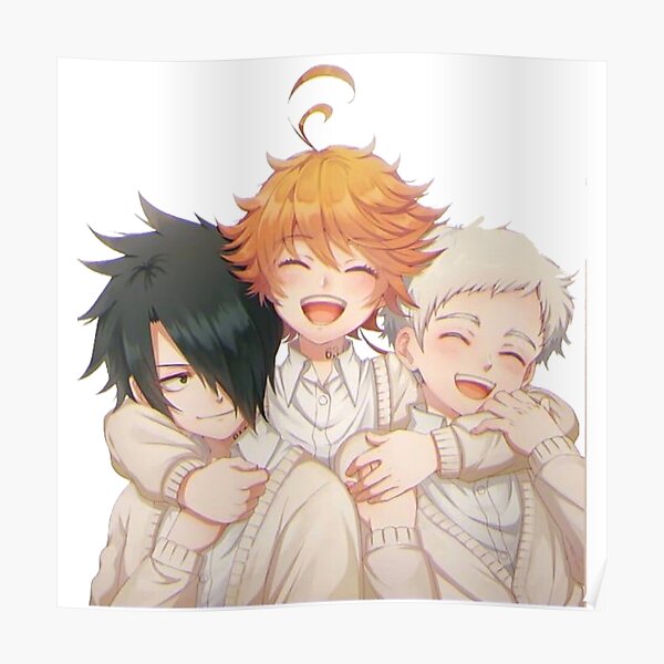 The Promised Neverland : cute Emma Ray & Norman Poster RB0309 product Offical The Promised Neverland Merch