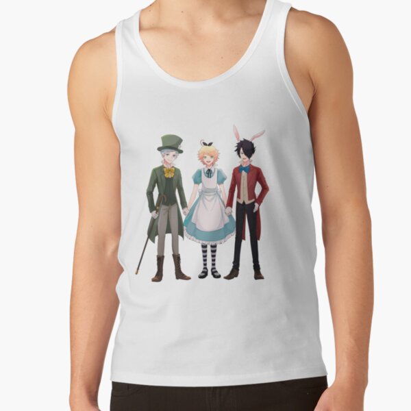 ✧Norman (Hatter) Emma (Alice) Ray (The Promised Neverland)✧ Tank Top RB0309 product Offical The Promised Neverland Merch