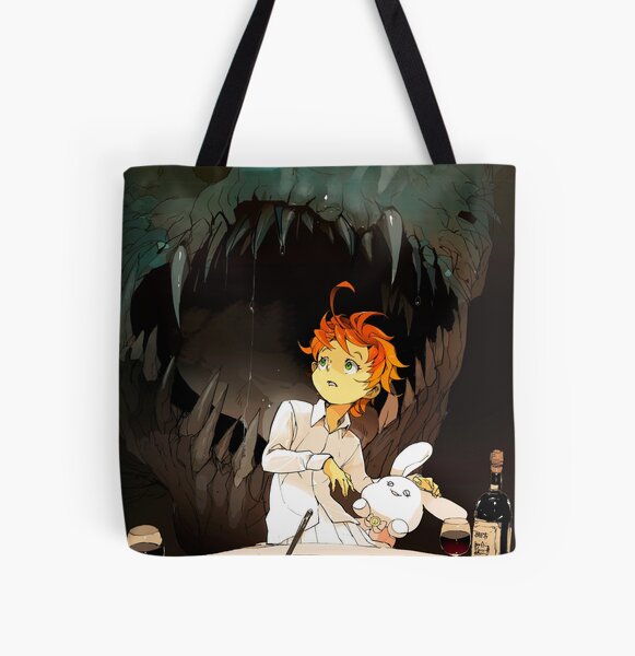 4K Emma And Monster | The Promised Neverland Dark All Over Print Tote Bag RB0309 product Offical The Promised Neverland Merch
