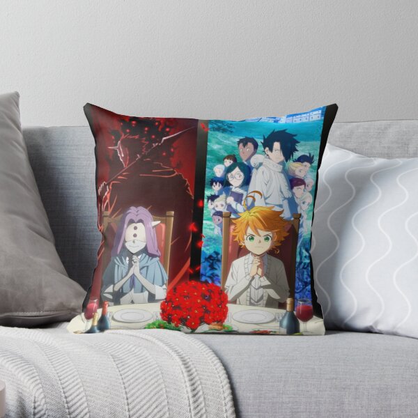 4K The Promised Neverland 2nd Season (Yakusoku no Neverland) Throw Pillow RB0309 product Offical The Promised Neverland Merch