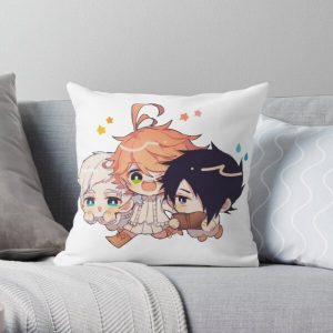 The Promised Neverland , Chibi Ray Emma Norman Throw Pillow RB0309 product Offical The Promised Neverland Merch