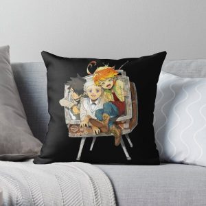 The promised neverland Emma,Norman & Ray Throw Pillow RB0309 product Offical The Promised Neverland Merch